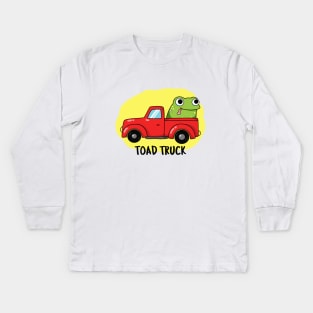 Toad Truck Cute Toad Pun Kids Long Sleeve T-Shirt